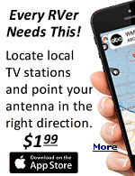 This smartphone application enables the user to find local TV stations and show where to point the directional antenna on most recreational vehicles.